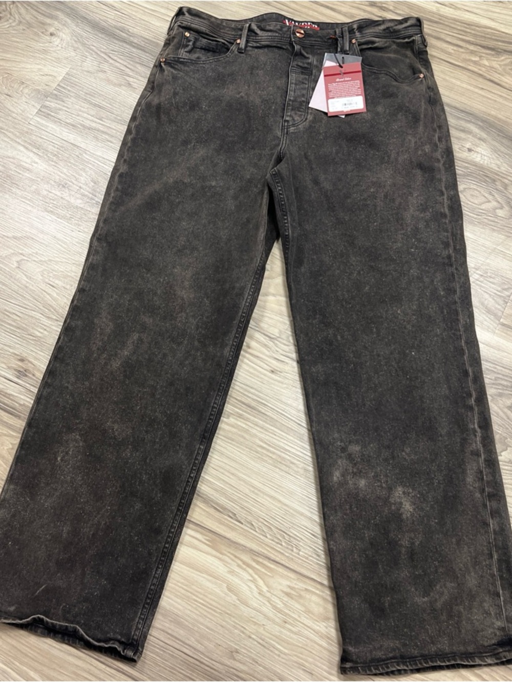 Vayder Wide Leg Dawson Denim Jeans Handcrafted Black Men's Size 36 $385 NWT